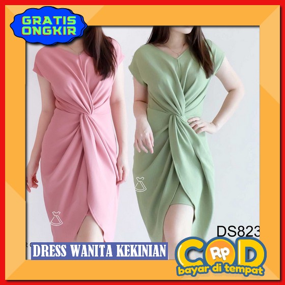 Murah Victoria Dress / Midi Dress Korea / Home Dress Korea / Dress Rayon Twill / Dress Pendek Polos 