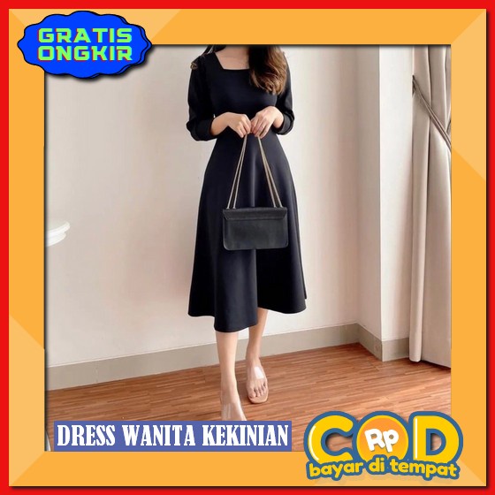 Dress Kondangan Non Hijab Remaja Dreas Dewasa Gaun Ultah Atasan Wanita Kekinian Korean Style Remaja 