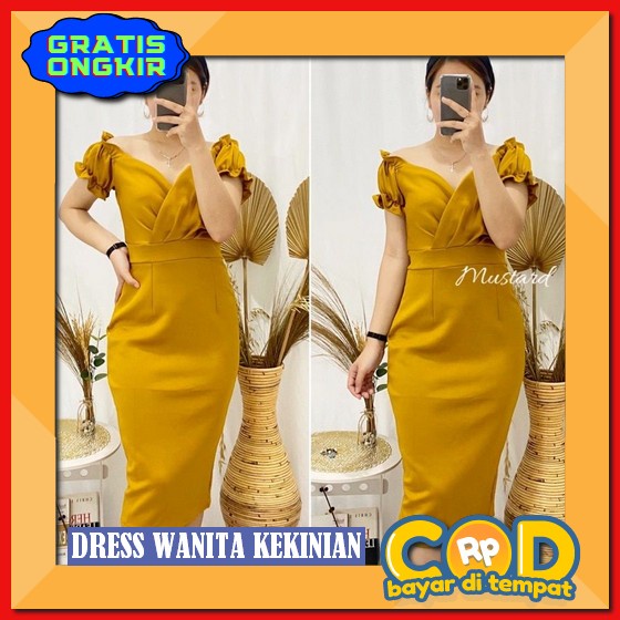 Baju Atasan Pesta Kondangan Dreas Korea Drez Elegan Dress Kondangan Non Hijab Remaja Dreas Dewasa Ga