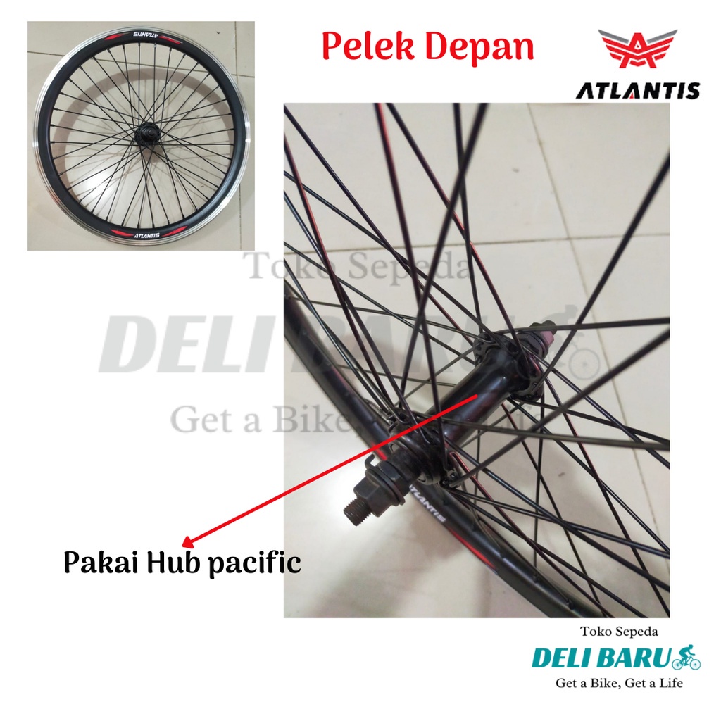Atlantis Pelek Torpedo Jadi Ukuran 20 Murni Ve Alloy Double Wall Hub Belakang Terpedo Sepeda Bmx