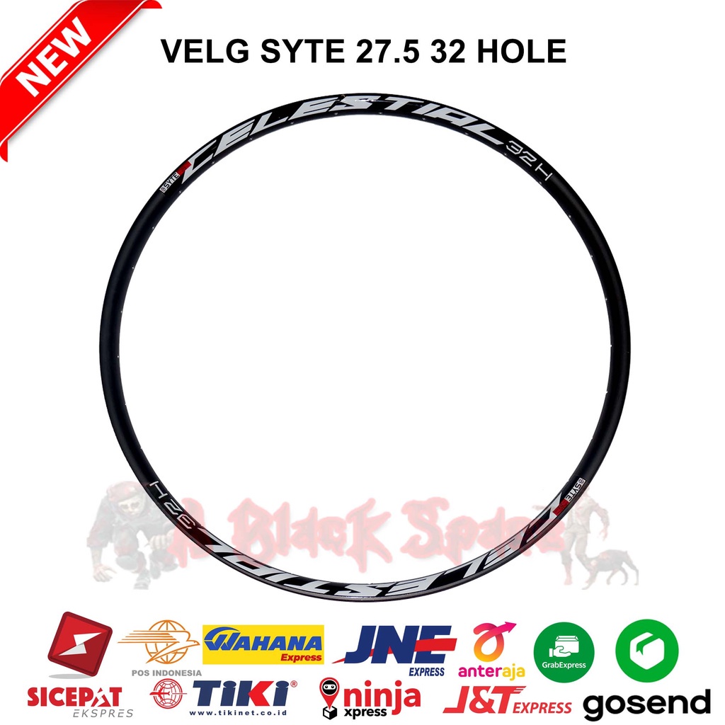 Rims Rim Ve Sepeda Sepasang 27.5 Syte Celestial 32 Dan 36 H Hole Double Wall Alloy Mtb