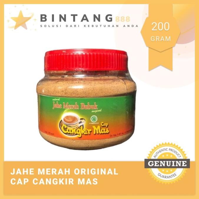 

200gr Jahe Merah Bubuk Original Tanpa Gula Cap Cangkir Mas