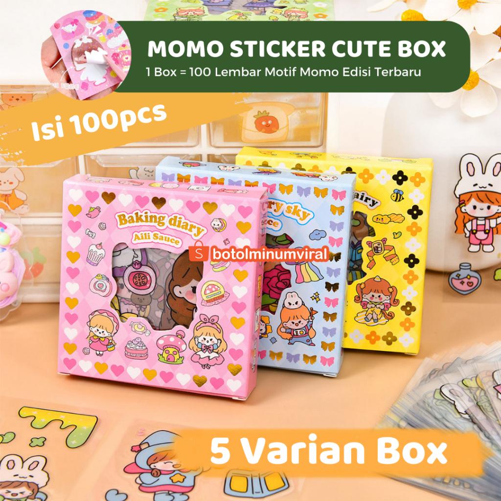 

Sticker Momo Viral Box 100 pcs NEW SERIES Import Aesthetic Waterproof Best Seller