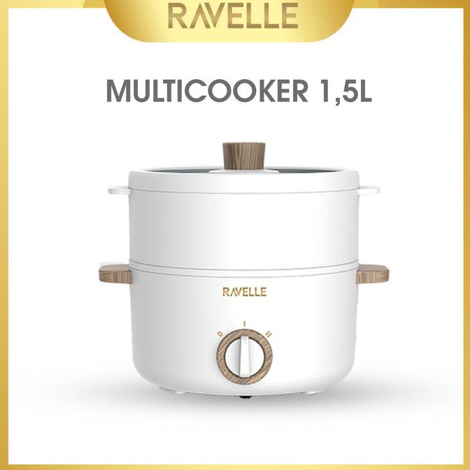 Ravelle Panci Listrik Multicooker - Panci Portable Multifungsi 1.5L