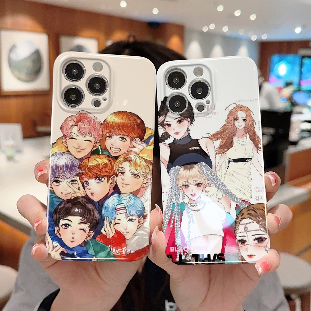 Infinix Hot 12 11 10 9 Play Smart 6 Untuk Phone Hard Case Anime Kartun Karakter Mirror Hp Casing