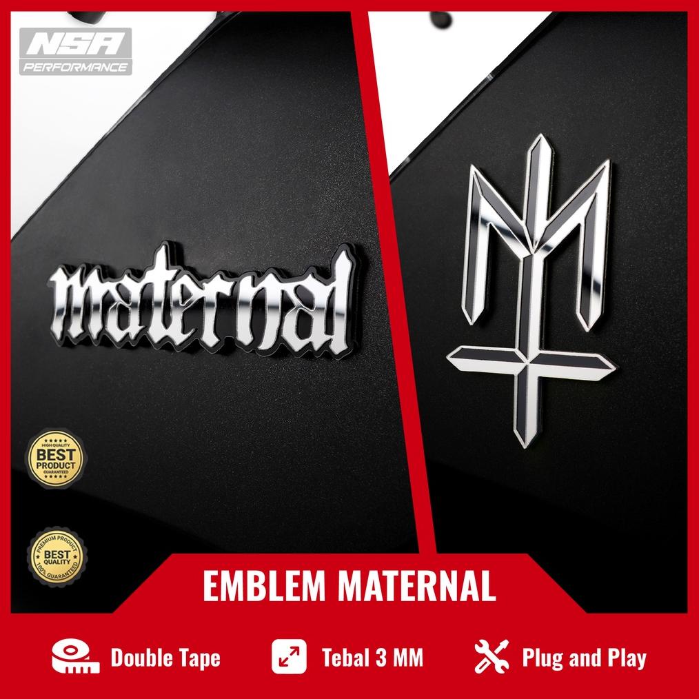 1Pcs Emblem Matrenal Logo Maternal Bukan Stiker Maternal Atau Sticker Maternam Emblem Aksesoris Beat