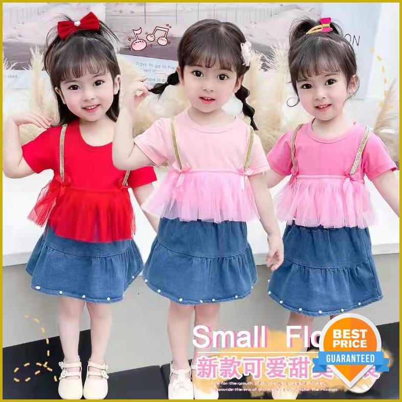 (Baru Tiba) SR - 467 SET Rok Cute Girls VANYA / Setelan Anak Perempuan Kaos Lengan Pendek Rok 2IN1 C