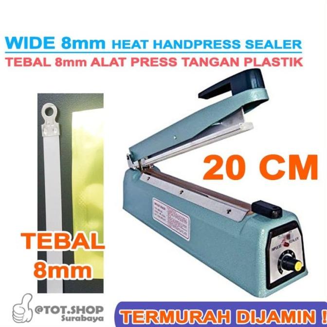 20 CM SEALER TEBAL / PRESS PLASTIK LEBAR 8mm (STANDING POUCH)