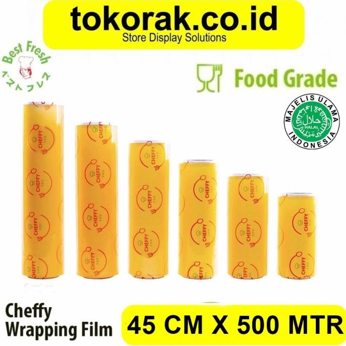 CHEFFY WRAPPING ROLL 45 CM x 500 M PLASTIK WRAP KEMASAN MAKANAN