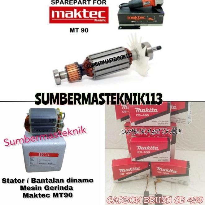 Paket Set Armature Stator Areng Maktec Mt90 Angker Gerinda Maktec Mt90