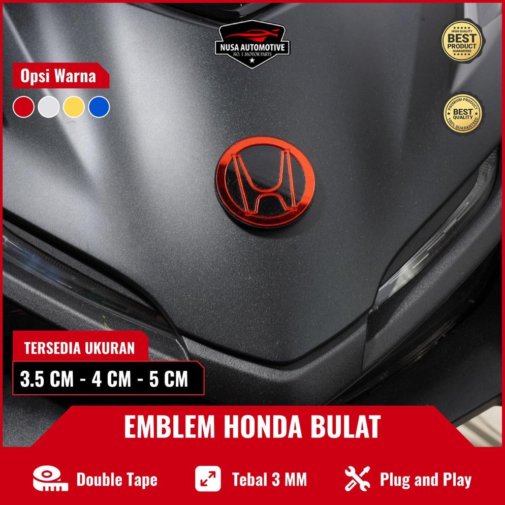 1Pcs Emblem Honda Logo Honda Emblem Timbul Bukan Stiker Logo Honda Timbul Bulat 3D Emblem Logo S Bul
