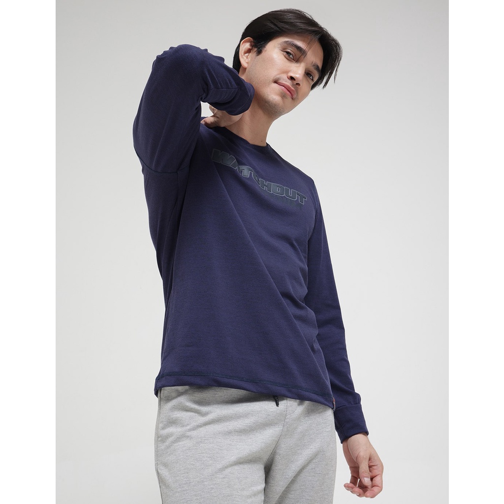 Watchout Jeans Kaos Lengan Panjang Wording Pria 118568472