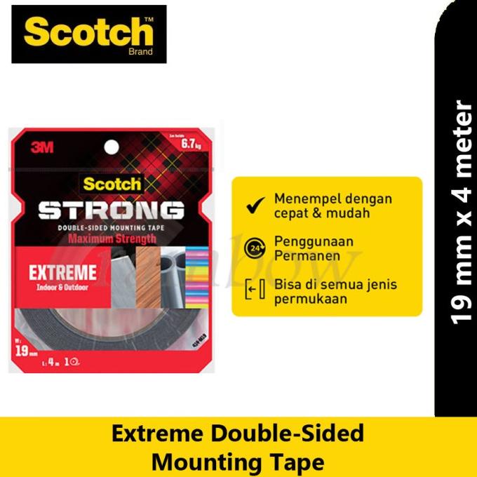 

3M Scotch Extreme Double Sided Mounting Tape 414 M19 Isolasi Perekat