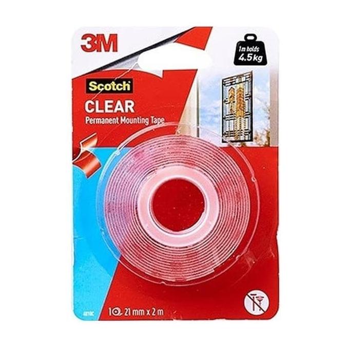 

Double Tape 3M Scotch Clear Permanent Mounting Transparan 4010C 4,5KG