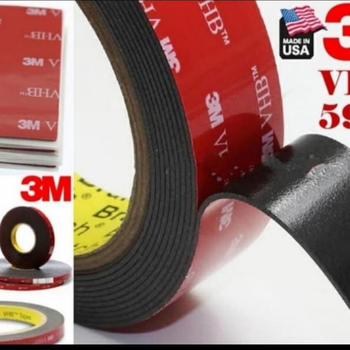 

Double tape VHB hitam 3m 5952 Perekat super kuat/Lengket 24mm x 4,5mtr