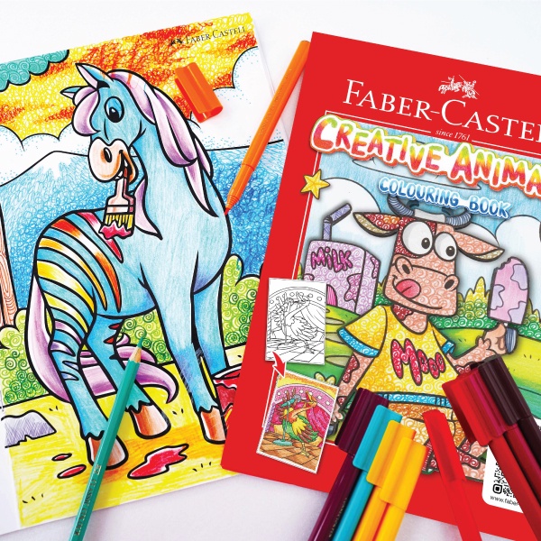 

Faber-Castell Creative Colouring Book Buku Aktivitas Anak Mewarnai Kertas Tebal A4