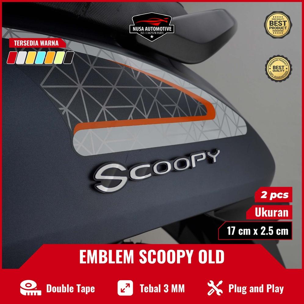 Emblem Scoopy Logo Scoopy 3D Timbul Bukan Stiker Scoopy Atau Sticker Timbul Emblem Scoopy Pristige 3