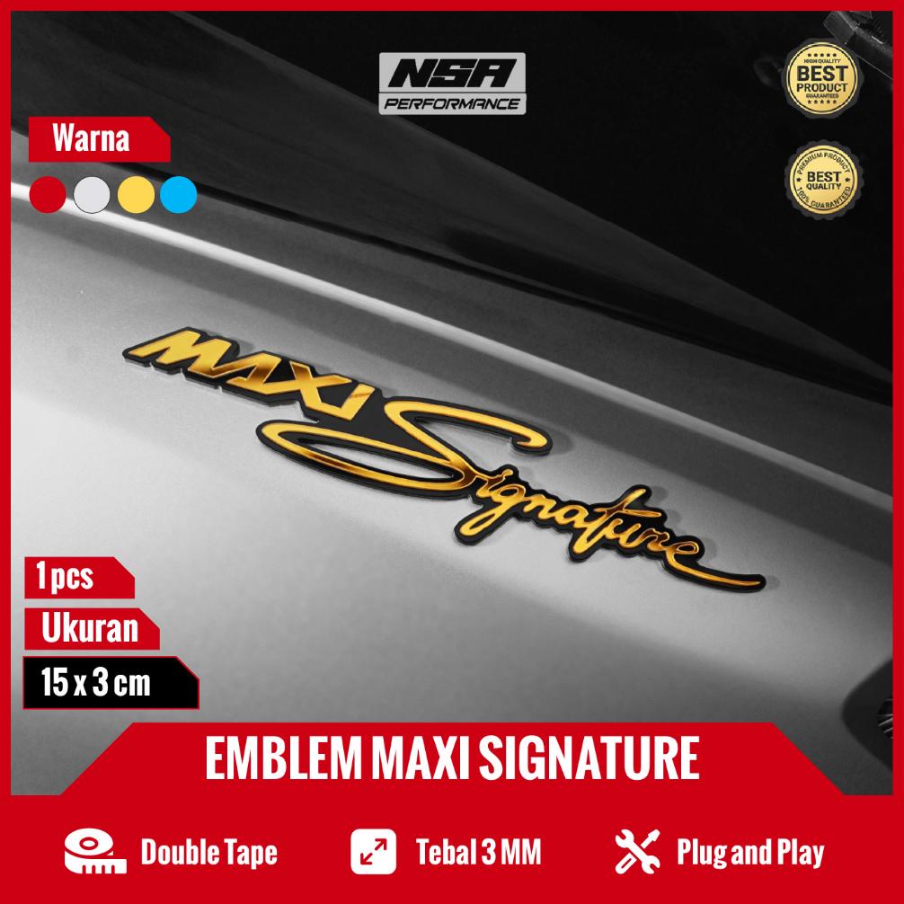 1Pcs Emblem Maxi Signature Logo Maxi Signature Aerox Maxi Signature Logo Yamaha Maxi Signature 2021 