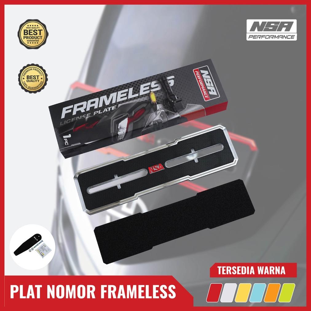 Frameless Plate Motor Universal 1Pcs Dudukan Plat Nomor Motor Vario Beat Scoopy Nmax Aerox ( Clean L