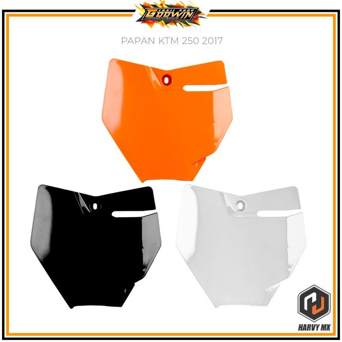 SALE Plat papan nomor HRV KTM 250 2017 Hitam orange putih Termurah