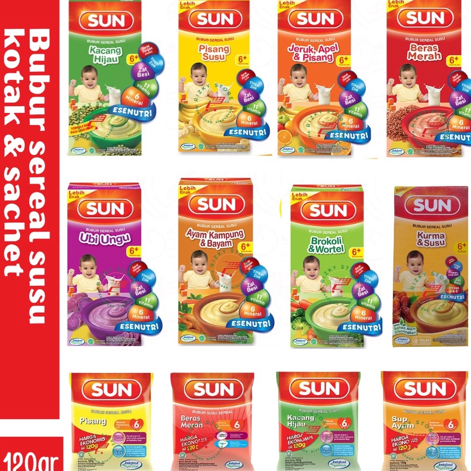 Diskon Promo SUN Bubur Susu Sereal Kotak Dan Sachet 120 Gram ➥❇❋
