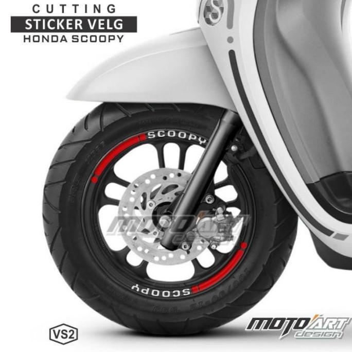 SALE Cutting Sticker Striping Scoopy Putih 2017-2022 limited edition merah Termurah