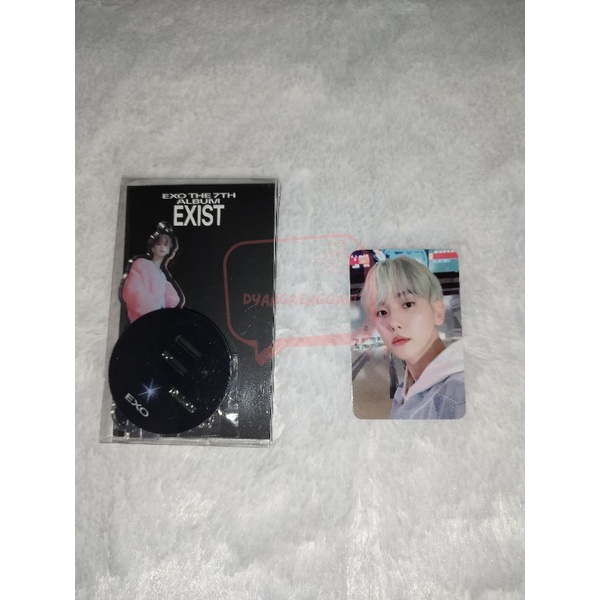 ACRYLIC KEYRING STAND SET PC BAEKHYUN MD EXO EXIST OFFICIAL