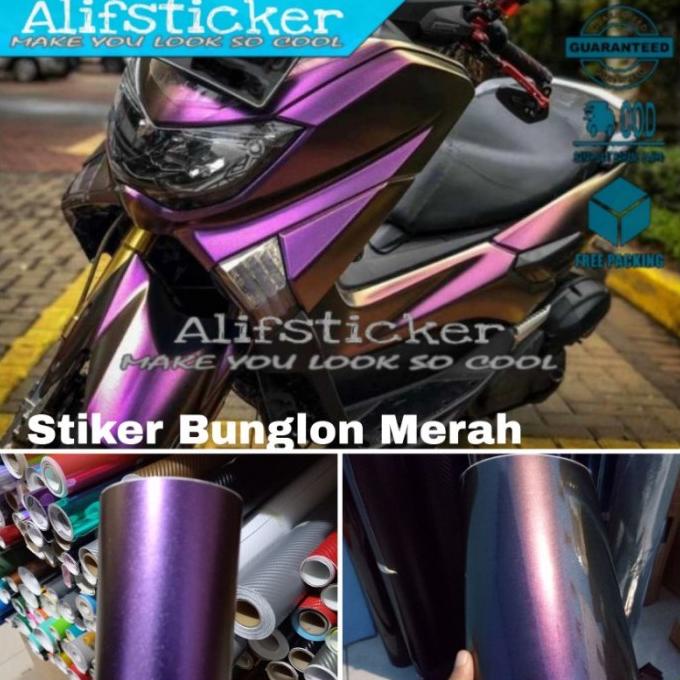SALE SKOTLET BUNGLON DOFF MERAH UNGU STIKER SKOTLET MOTOR WARNA BUNGLON Termurah