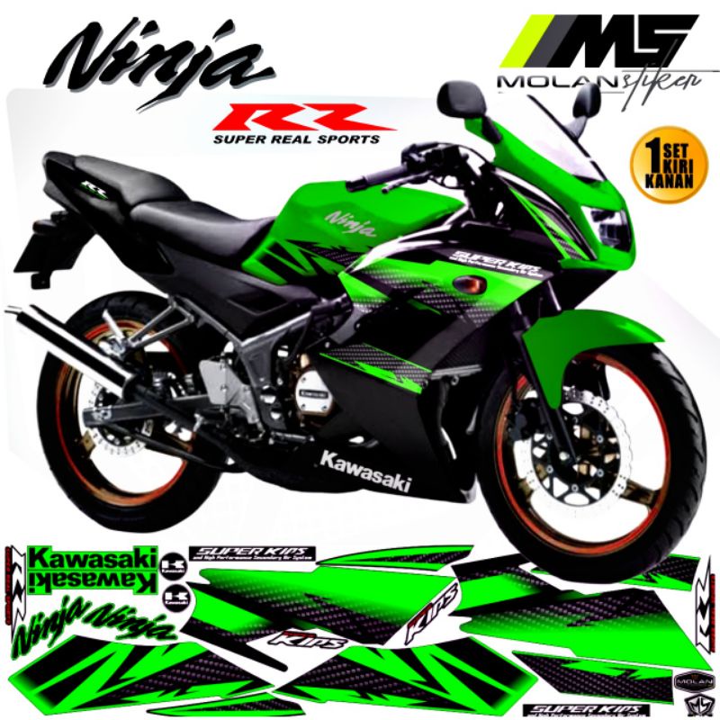 Decal Sticker Striping Variasi Ninja RR New 150 2Tak 2012-2017 Ninja RR Spesial Edisi Ninja RR SE Ni