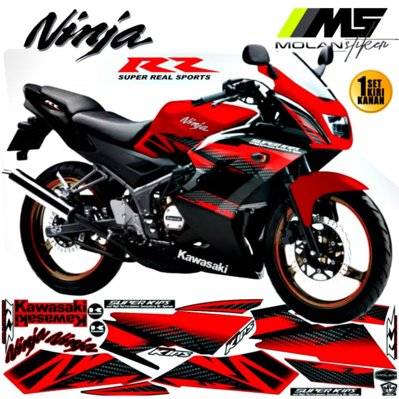 Decal Sticker Striping Variasi Ninja RR New 150 2Tak 2012-2017 Ninja RR Spesial Edisi Ninja RR SE Ni
