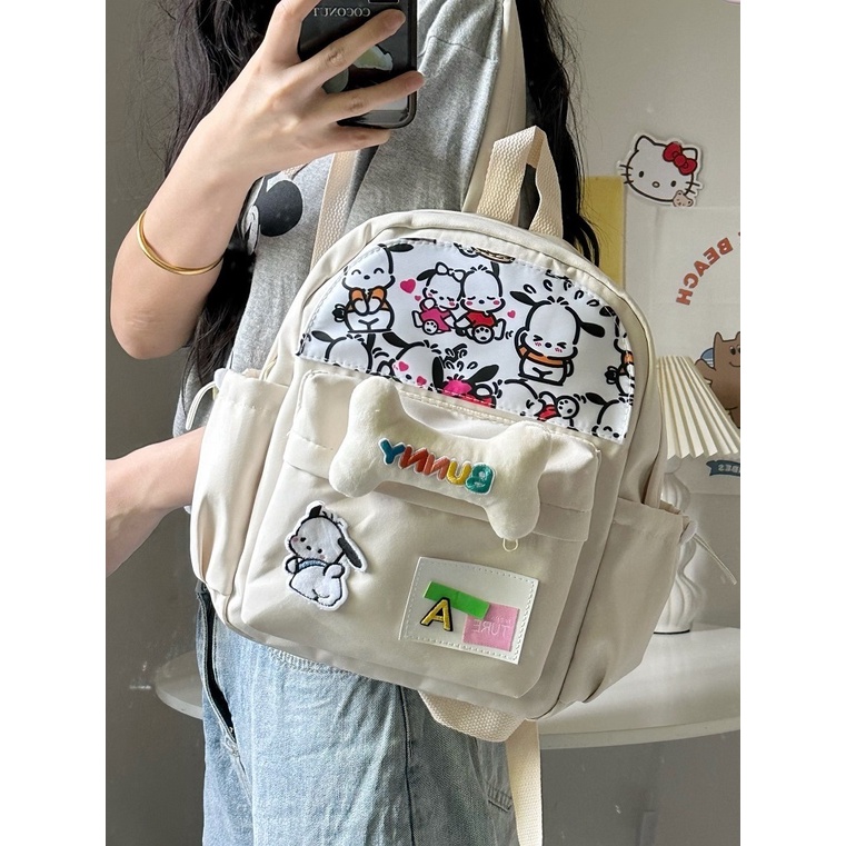 Anjing lucu y2k tas sekolah kecil ransel wanita backpack  korea import fashion kekinian kuliah tas r