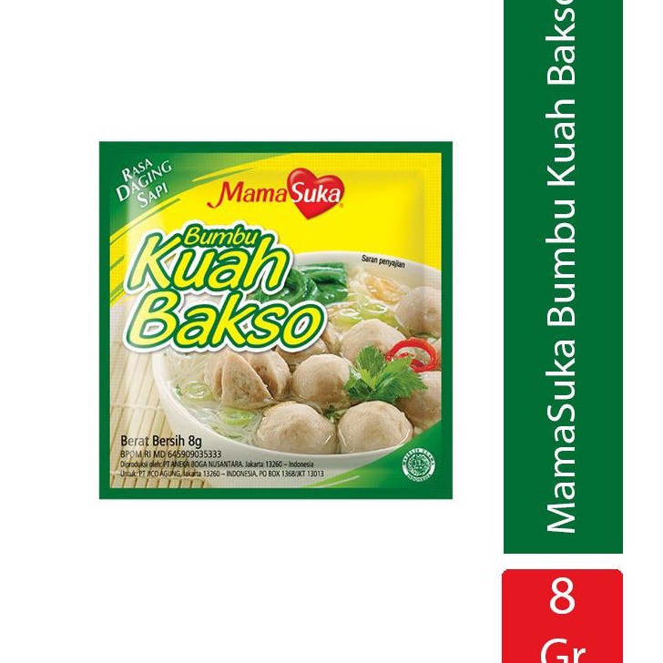 

➪➽✳✧ Mama Suka Bumbu Kuah Bakso Sapi 12 x 8gr Terbatas