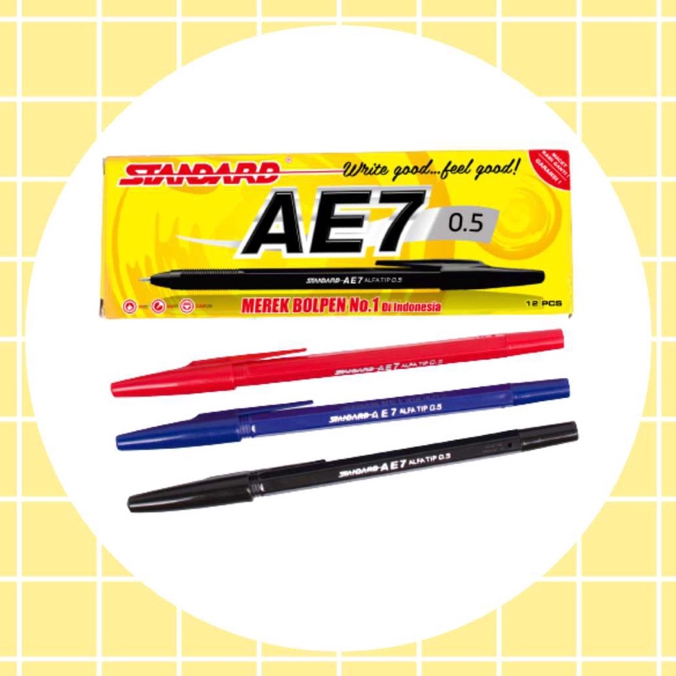 

Ready→ Standard Pen - AE7 Alfatip 0.5 Isi 12 pcs ( Pulpen, Pena, Ballpoint )