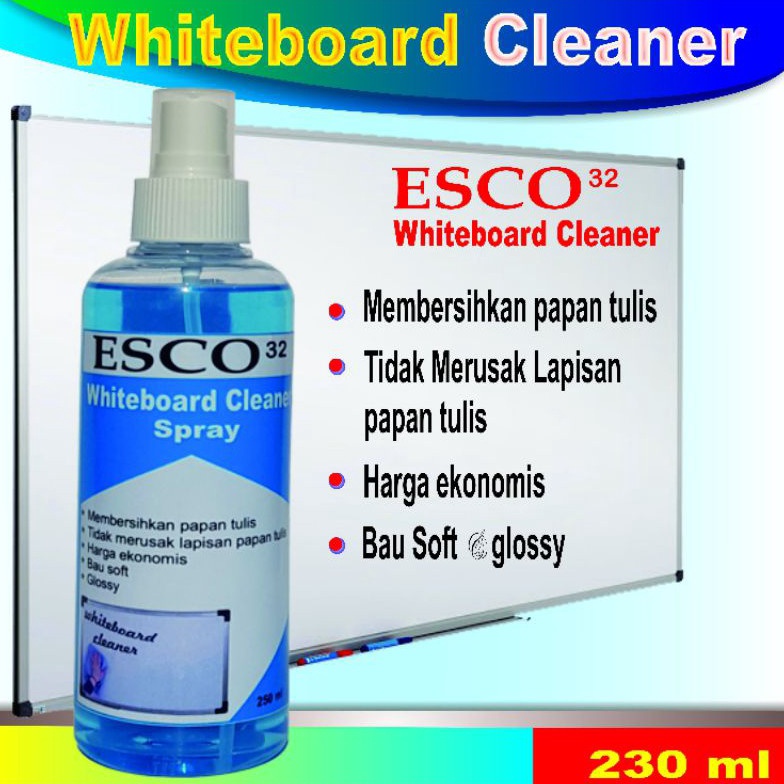 

Baru.. Whiteboard cleaner/ pembersih papan tulis whiteboard esco 230 ml VNV