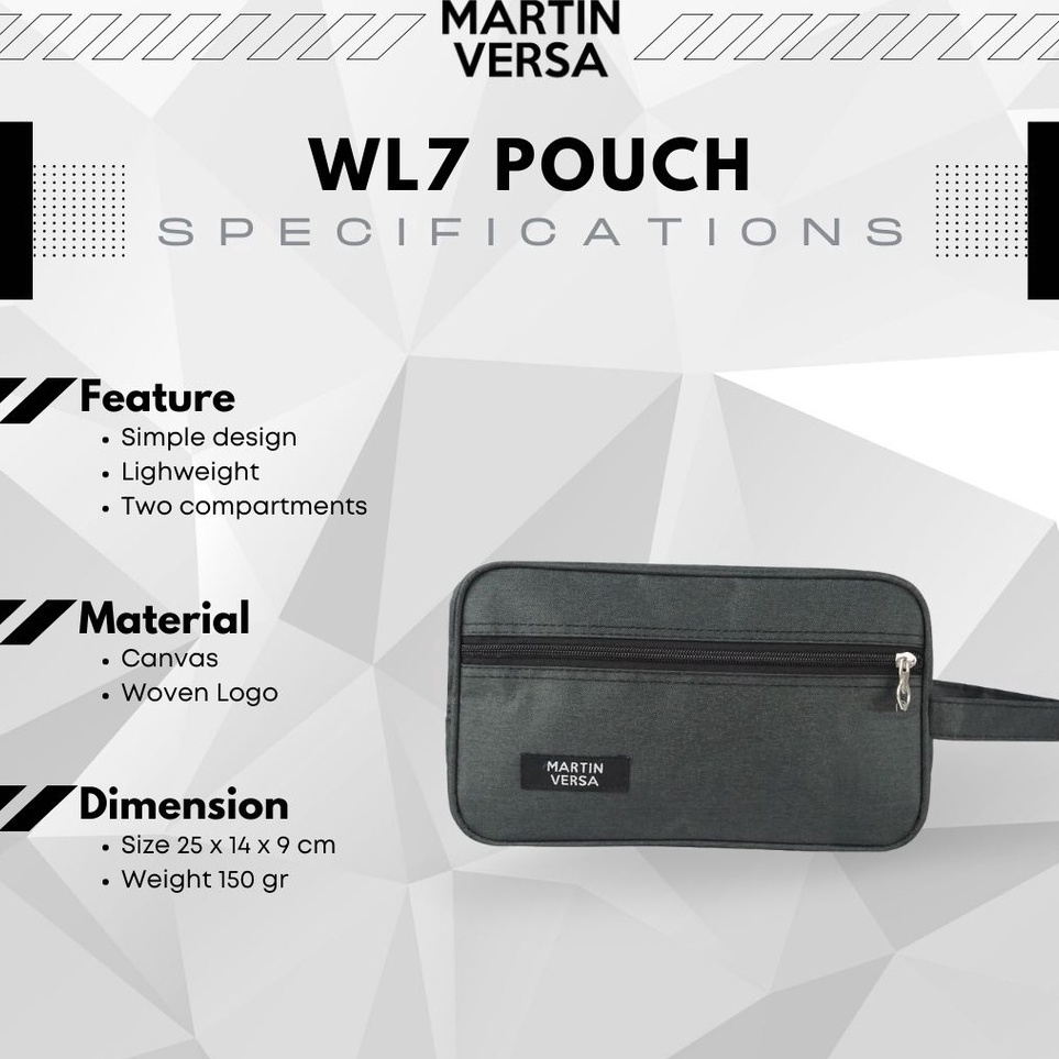 Super PromoIi7I2 Martinversa WL7 Tas Pouch Unisex Pria Wanita Kanvas Nylon