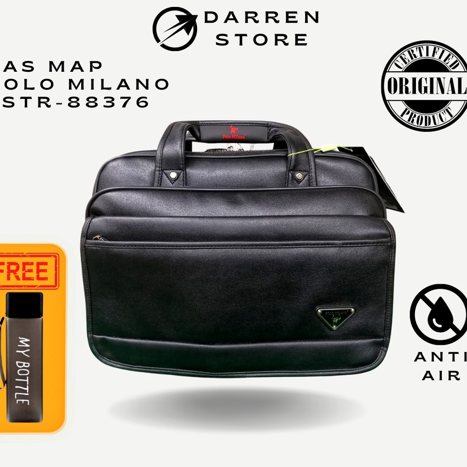 TrxF0r5Q Tas Map POLO MILANO 88376 FREE botol minum Tas Laptop Tas kerja Pria Tas kerja wanita tas m