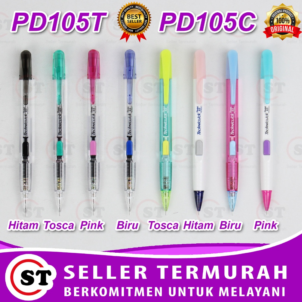 

Promo Pensil Mekanik Pentel PD 105T / Pensil Techniclick Pentel 0.5 Paket Hapusan PD105T PD105 PD105C PD 105C MVB