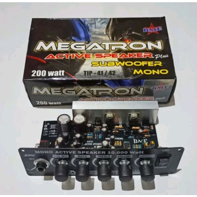 New Active Speaker Plus Subwoofer & Preamp Mic Mono Megatron By BME