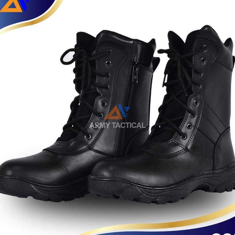 HOT SALE Sepatu PDL TNI Model Jatah Pria Sepatu Satpam Security TNI AD Banser Resliting Hitam Tali T