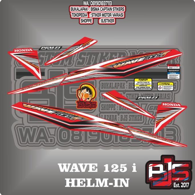SALE stiker striping list motor supra 125 i helm in wave 125 i helm in Termurah