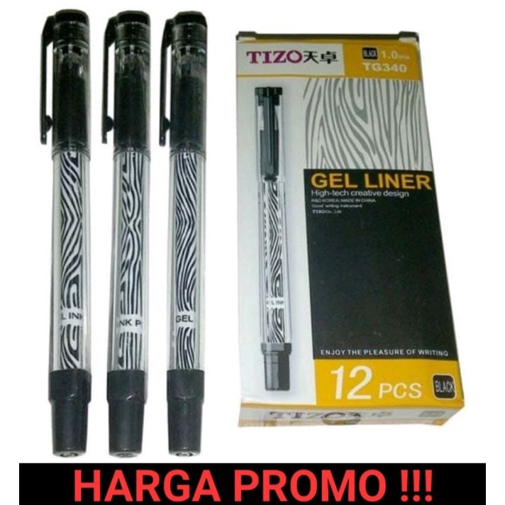 

Kirim langsung Pulpen Pen Pena Bolpen Gel TIZO (1 pak 12 pcs) YSB