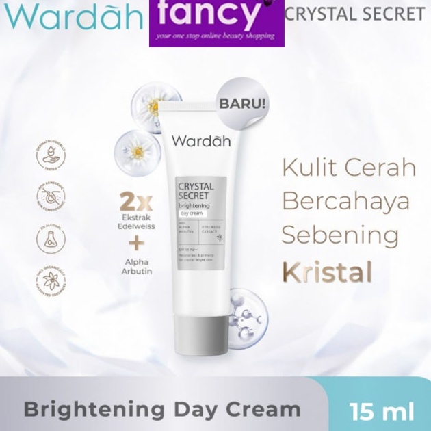 Grosir WARDAH CRYSTAL SECRET DAY CREAM 15ml / 9ml (White Secret) Terlaku.