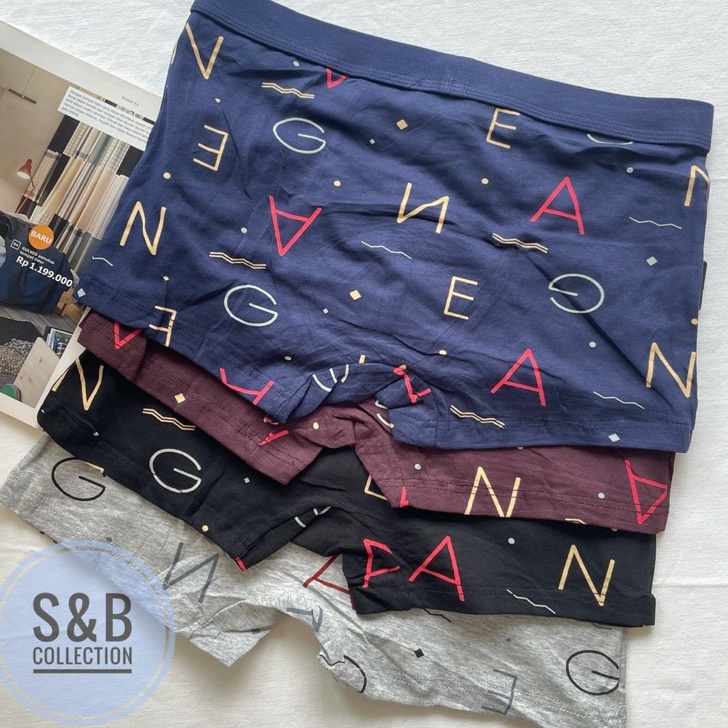 Paling Laku [3 pcs] BOXER PRIA DEWASA IMPORT JUMBO l Celana Dalam Boxer Pria l Underwear Sempak Pria