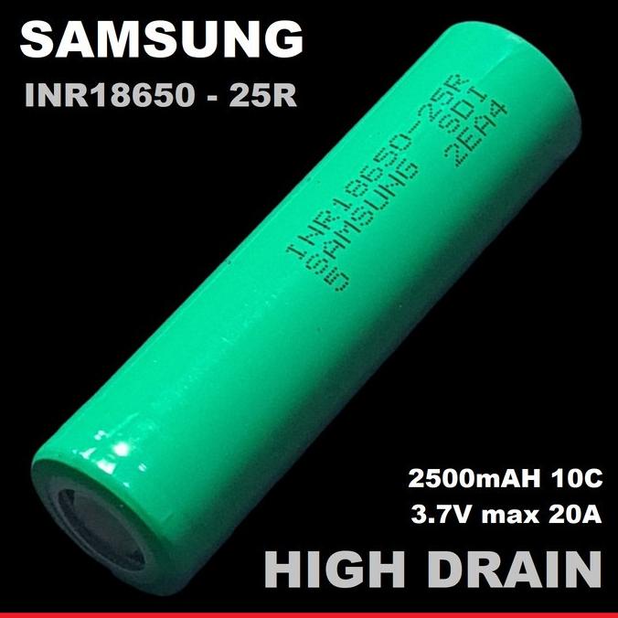 SALE INR18650 25R 18650 Original Battery Authentic Charger Baterai Cas Asli Termurah