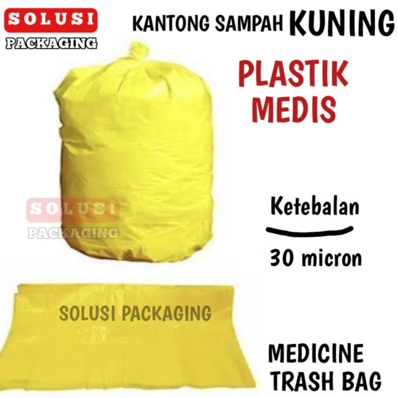 KRESEK KANTONG SAMPAH MEDIS KUNING MEDICINE | TRASH BAG PLASTIK BESAR