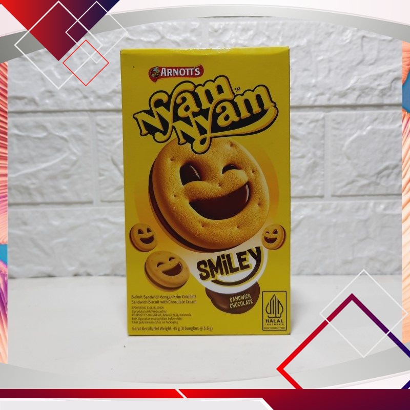 

Nyam Nyam Smiley Sandwich Chocolate 45gr .