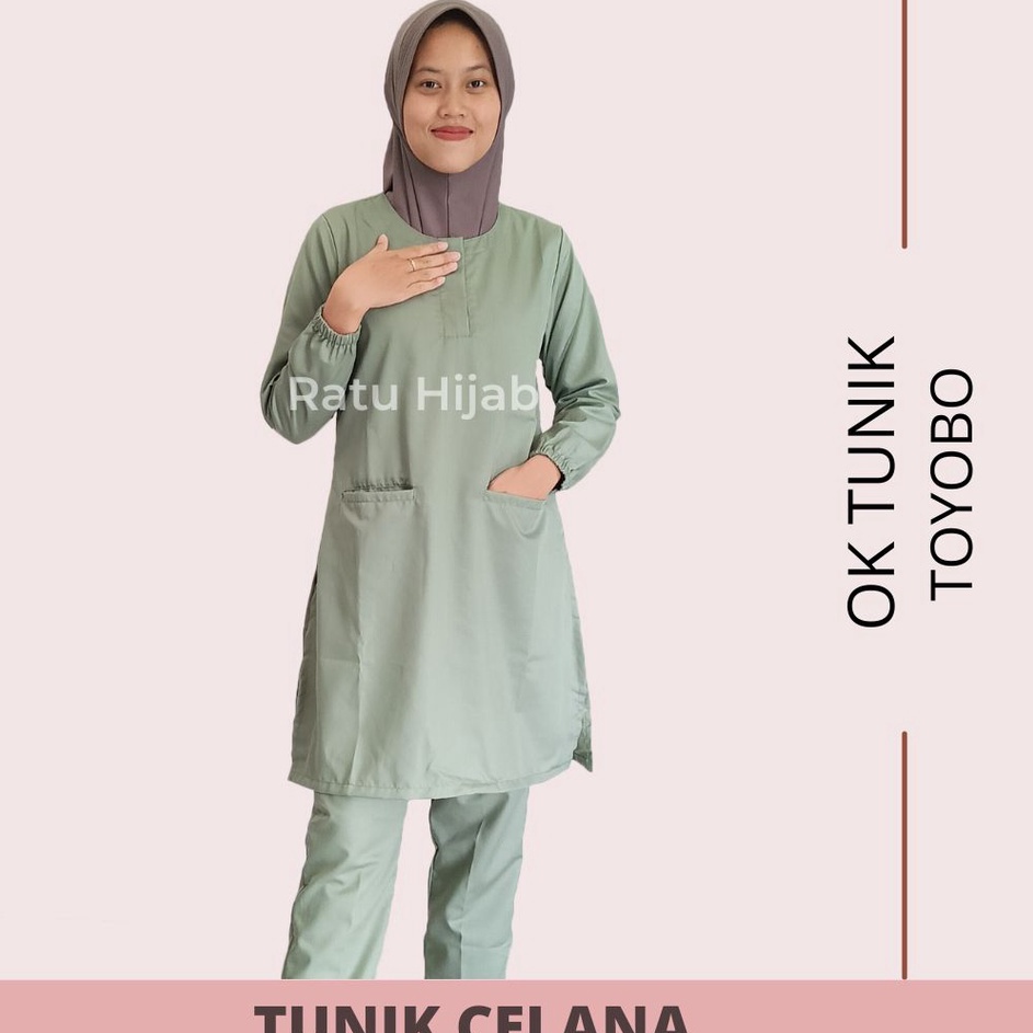 Id1x1Wl Baju OKA OK Tunik celana lengan panjang karet