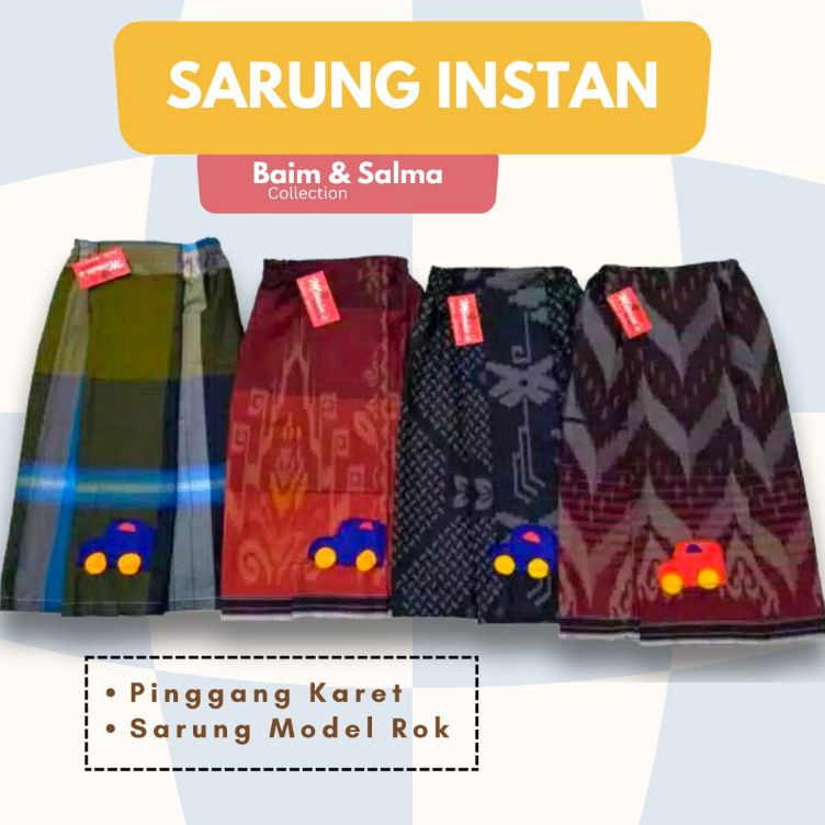 Kode4k4Jy SARUNG INSTAN Anak, Remaja, Bayi  usia 1 - 14 tahun / Sarung Khitan Model Rok