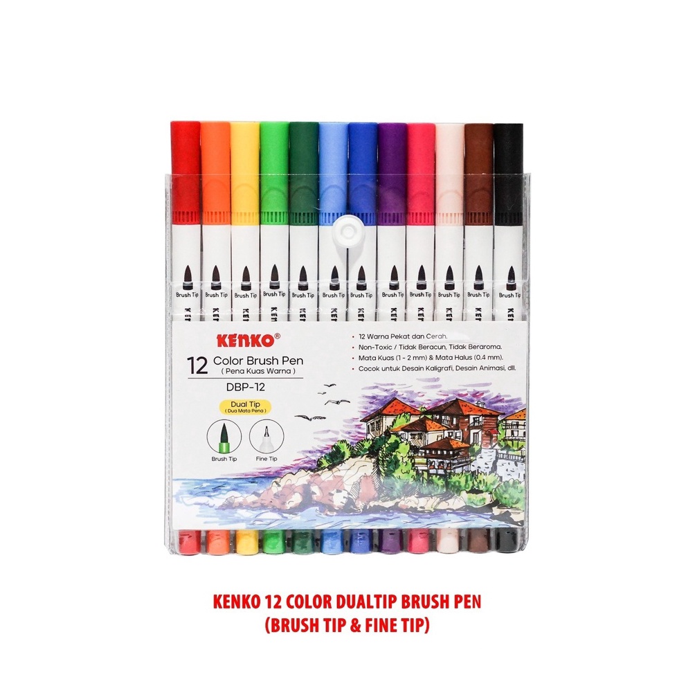 

Baru.. Kenko 12 Color Dualtip Brush Pen DBP-12 WS8