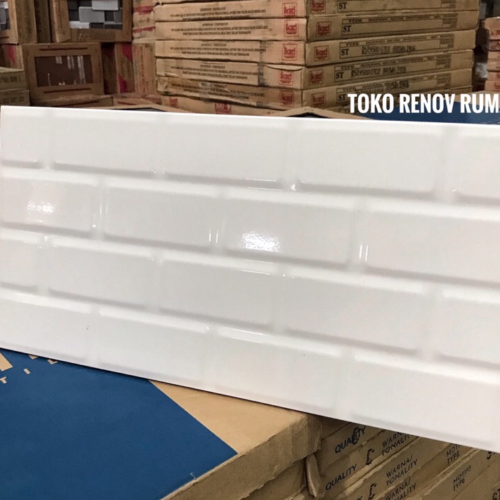 ✵Paling Laris..✵ KERAMIK 25X50 KERAMIK DINDING KERAMIK BATA KILAP (GLOSSY-TIMBUL)/ keramik dinding k